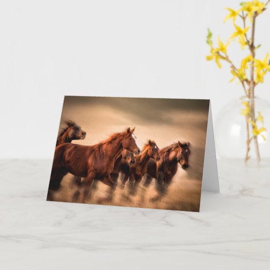 Ringpaarden Kaart (Gele Bloem)