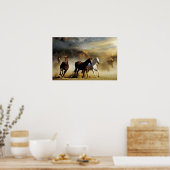 Ringpaarden Poster (Keuken)