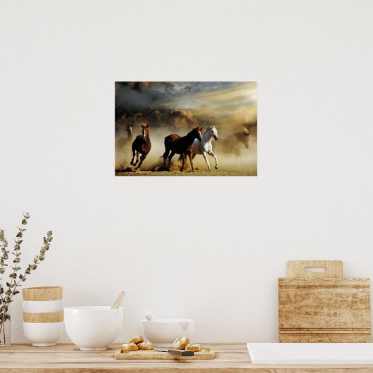 Ringpaarden Poster (Keuken)