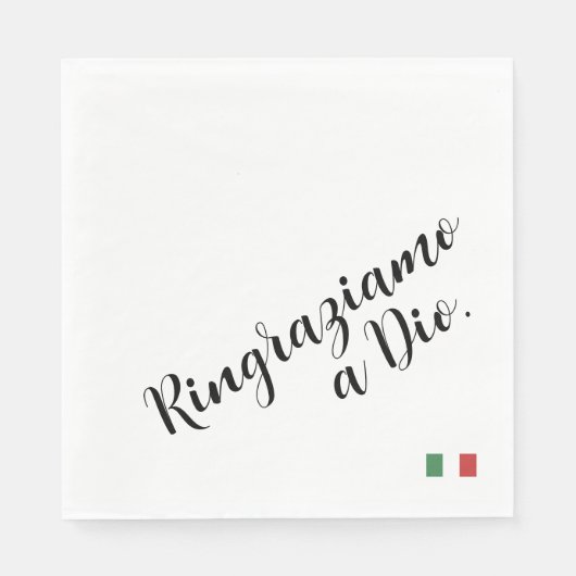 Ringraziamo a Dio - Italiaans dankbaarheidsdiner Servet (Voorkant)