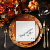 Ringraziamo a Dio - Italiaans dankbaarheidsdiner Servet