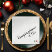 Ringraziamo a Dio - Italiaans dankbaarheidsdiner Servet
