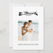 *~* RINGS AR6 Victoriaans QR FOTO RSVP Huwelijk Kaart (Voorkant)