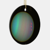 Rings en Moons die Uranus rondcirkelen Keramisch Ornament (Rechts)