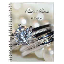 Rings en White Pearls Wedding Notitieboek