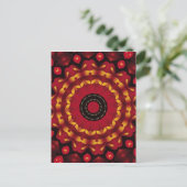 Rings goud op Red Mandala Briefkaart (Staand voorkant)