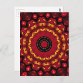 Rings goud op Red Mandala Briefkaart (Voorkant / Achterkant)