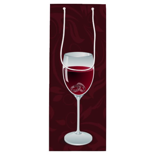 Rings in het Wijnridderhuwelijk Wijn Cadeautas (Voorkant)