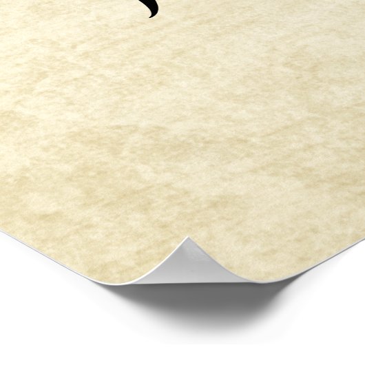 Rings Initiaal ballon Thumbprint Weddenschap Poster (Hoek)