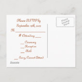 Rings RSVP Uitnodiging Briefkaart (Achterkant)