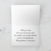 Rings White Pearls Blended Family Second Wedding Kaart (Binnen)