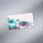 Rings with white rose petals magnetisch visitekaartje (Voorbeeld)