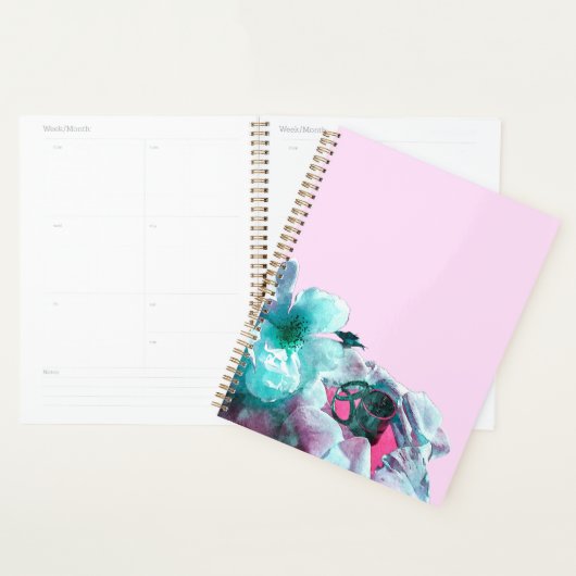 Rings with white rose petals planner (Display)