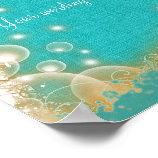 Ringschildpad bruiloft 8 x 10 poster (Hoek)