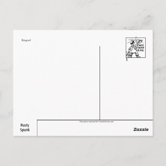 Ringstaart Briefkaart (Achterkant)