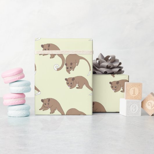 Ringstaartbuidelratten Inpakpapier (Baby Shower)