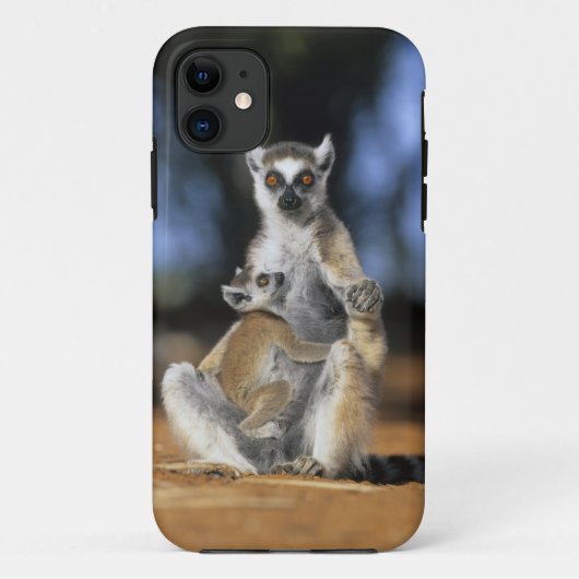 Ringstaartleem, moeder en moeder (Lemur catta) Case-Mate iPhone Case (Achterkant)
