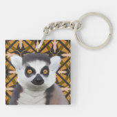 Ringstaartlemur Madagaskar Wildlife Sleutelhanger (Achterkant)