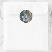 Ringstaartlemur Ronde Sticker (Tas)