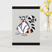 RingstaartLEMUR - Wildlife - Natuur - Kaart (Gele Bloem)
