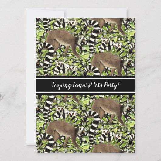 Ringstaartlemuren Madagaskar Oerwoud Party Kaart (Achterkant)