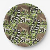 Ringstaartlemuren van Madagaskar in het Oerwoud Papieren Bordje (Voorkant)