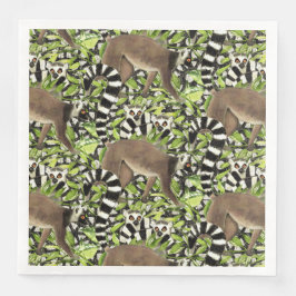 Ringstaartlemuren van Madagaskar in het Oerwoud Servet