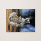 Ringstaartmaki, (Lemur catta), Moeder en Legpuzzel (Horizontaal)