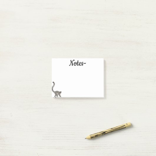 Ringstaartmaki Post-it® Notes (Op bureau)