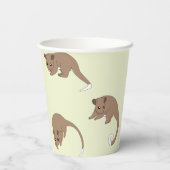 Ringstaartpossum Papieren Bekers (Achterkant)