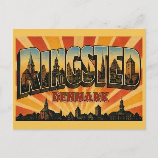 Ringsted Denemarken Kerk Briefkaart (Voorkant)