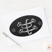 Ringstone-symbool - Bahai-religieus pictogram Ovale Sticker (Envelop)