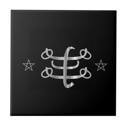 Ringstone-symbool - Bahai-religieus pictogram Tegeltje (Voorkant)