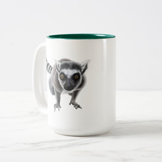 Ringtail Lemur - 15oz Keramische Mok (Voorkant links)