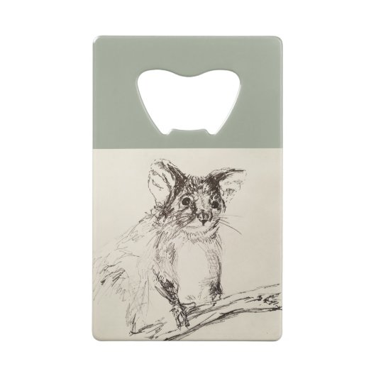 Ringtail Possum Australië Creditkaart Flessenopener (Achterkant)