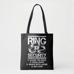 Ringtoonder voor huwelijksvluchten Kind bruiloft Tote Bag