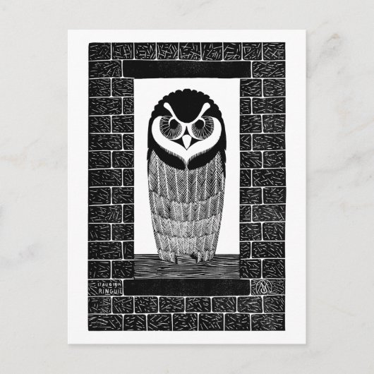 Ringuil (Owl) (1914) - Samuel Jessurun de Mesquita Briefkaart (Voorkant)