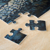 Ringvee bestuurt Angus en paard op de rivier Legpuzzel (Zijkant)