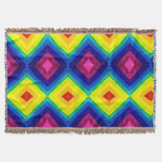 Ringvormige Gradient Prism Regenboog Art Throw Dek Deken