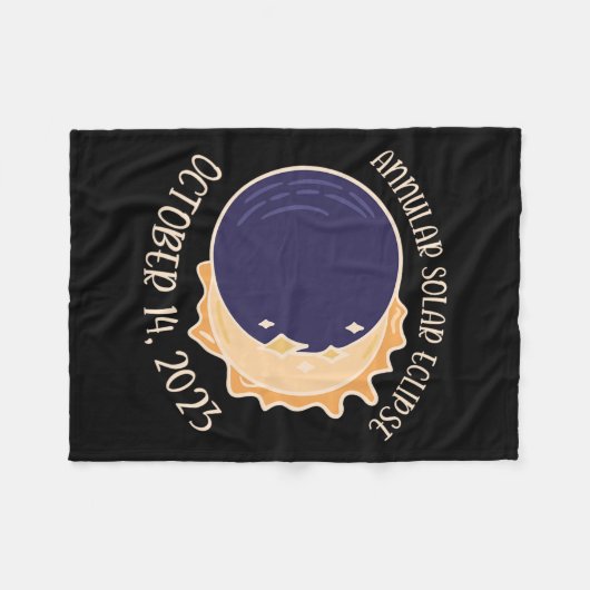Ringvormige zonsverduistering 14 okt fleece deken (Voorkant (Horizontaal))