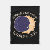 Ringvormige zonsverduistering 14 okt fleece deken (Voorkant)