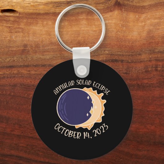 Ringvormige zonsverduistering 14 okt sleutelhanger (Voorkant)