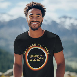 Ringvormige zonsverduistering 2 oktober 2024 Feest T-shirt