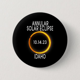 Ringvormige Zonsverduistering T - Idaho Ronde Button 5,7 Cm