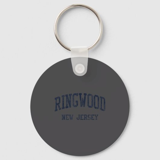 Ringwood Nj Jn5 Vintage Athletic Blue Design  Sleutelhanger (Voorkant)