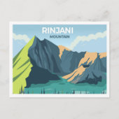 Rinjani Indonesia travel place illustration Briefkaart (Voorkant)