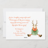 Rink kerst van rendieren en eekhoorntjes | feestdagenkaart (Achterkant)