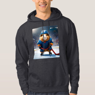 "Rink Rookie: de cavia ijshockeyspeler" Hoodie