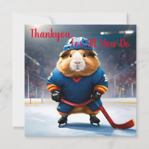 Rink Rookie: het ijshockey cavia Bedankkaart