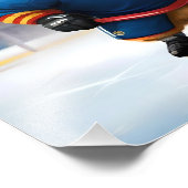 Rink Rookie: het ijshockey cavia Foto Afdruk (Hoek)